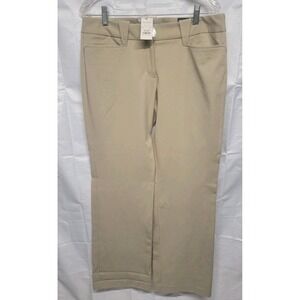 Express NWT Tailored Twill Boot Cut Low Rise Biege Pants Womens 11/12 L
